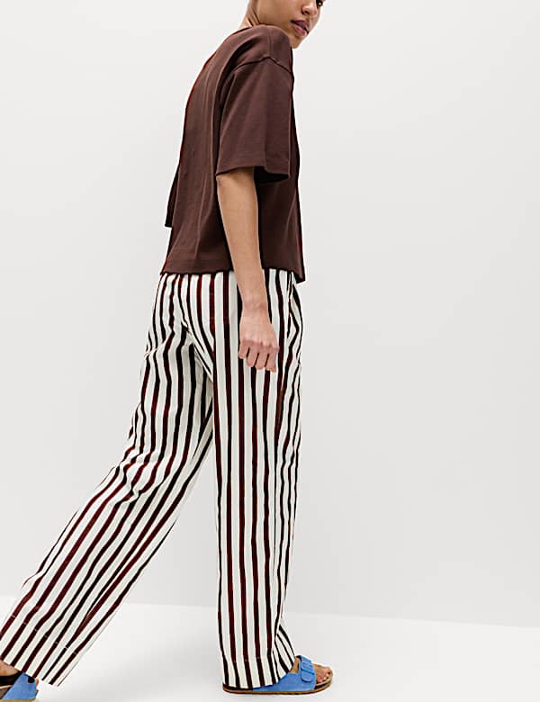 2 Pack Pure Cotton Poplin Straight Leg Trousers - JO