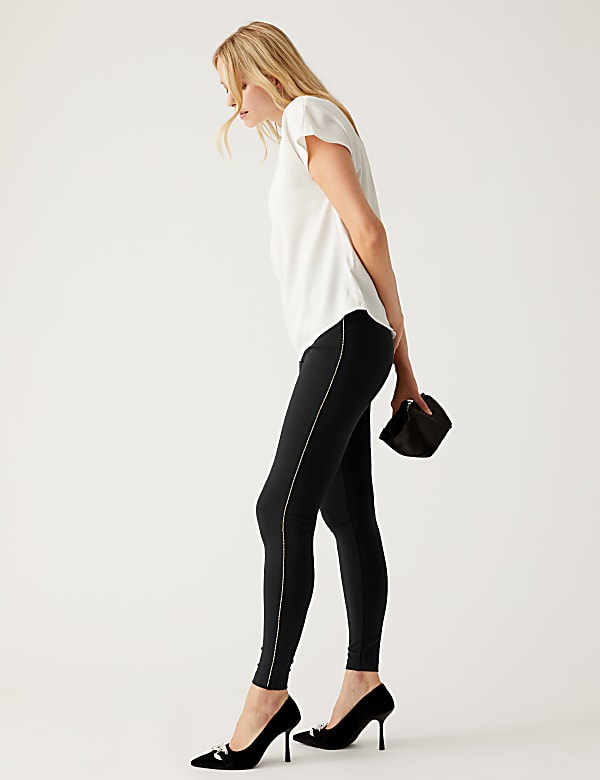 Buy Embellished High Waisted Leggings at Marks Spencer
