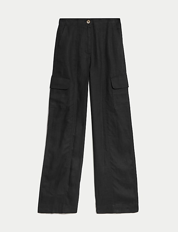 Pure Linen Cargo Trousers - EE
