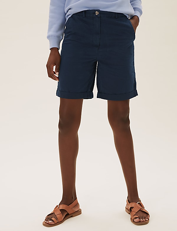 Pure Cotton Long Chino Shorts