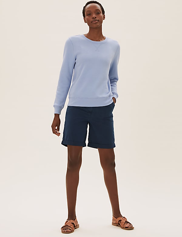 Pure Cotton Long Chino Shorts