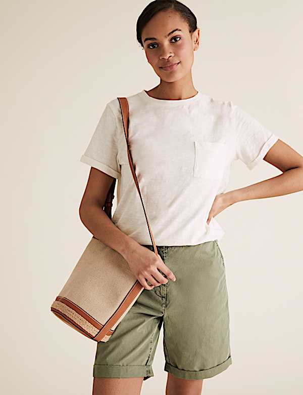 Pure Cotton Long Chino Shorts