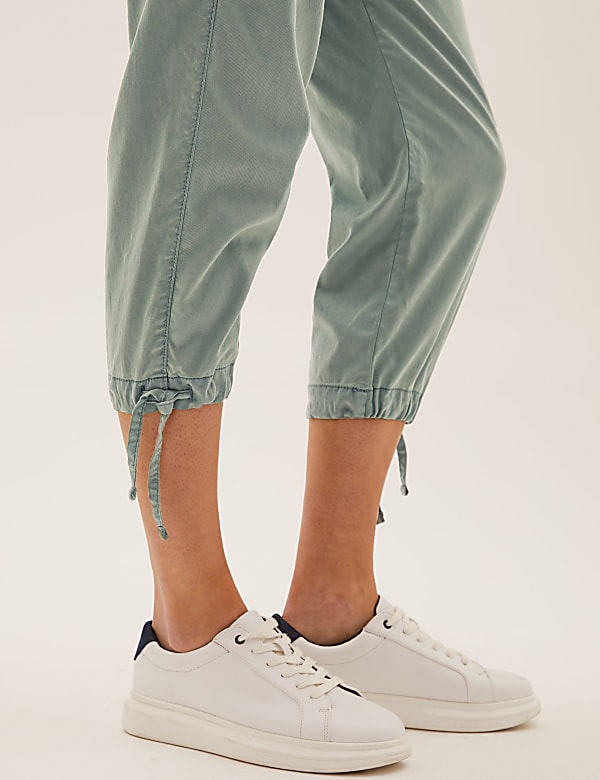 Tencel&trade; Rich Cargo Tapered Cropped Trousers