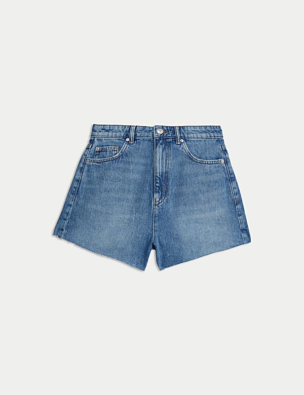 Denim Mom High Waisted Shorts - ID
