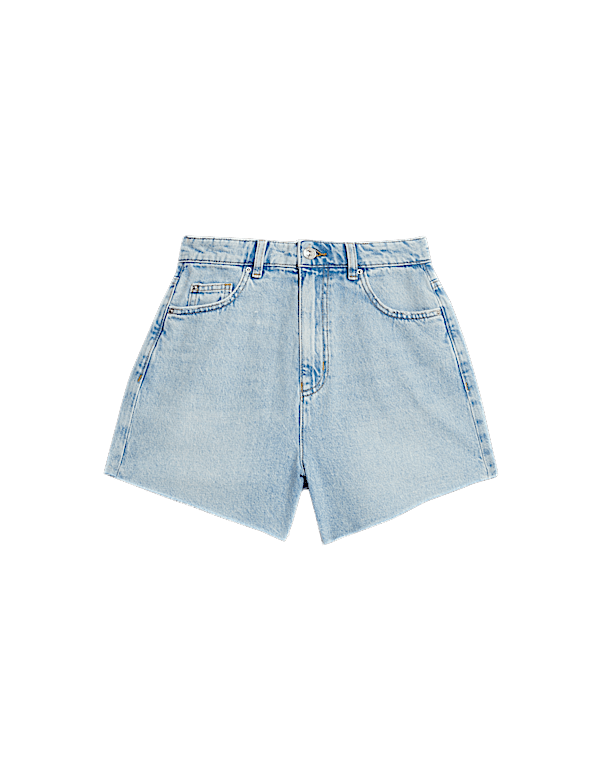 Denim Mom High Waisted Shorts