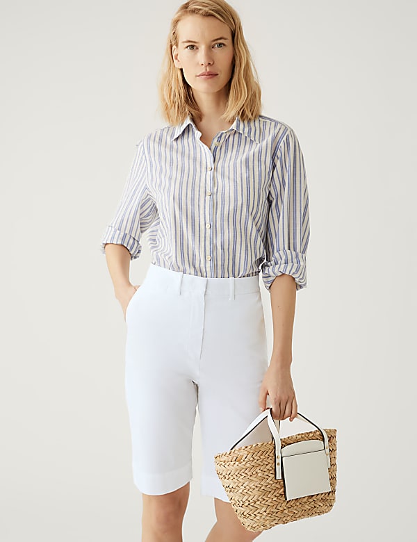 Cotton Rich Knee Length Chino Shorts