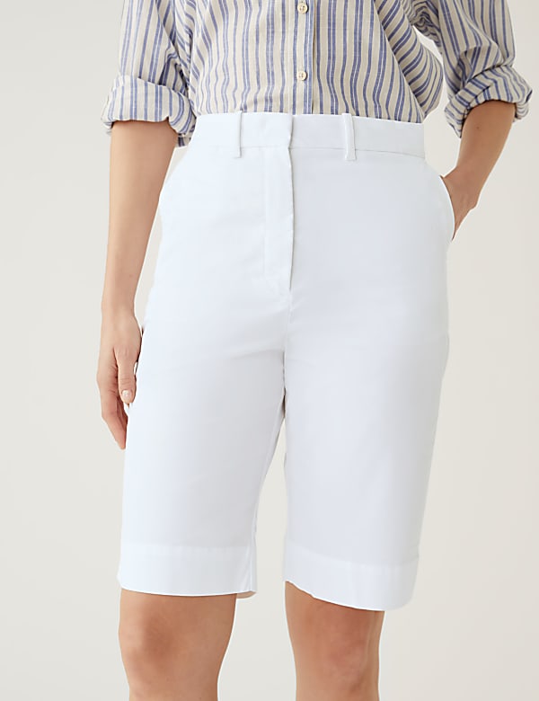 Cotton Rich Knee Length Chino Shorts