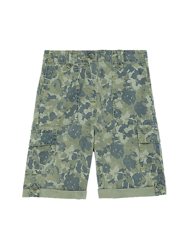 Lyocell Rich Cargo Camo Shorts