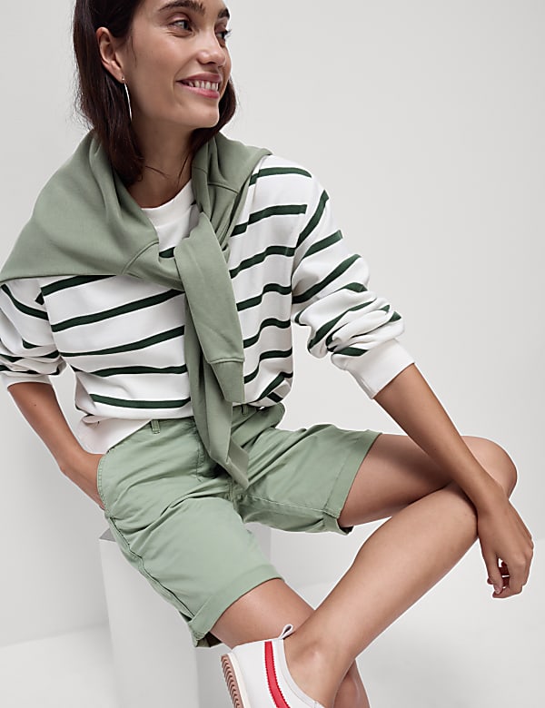 2er-Pack Chino-Shorts mit hohem Baumwollanteil und Teefärbung - AT