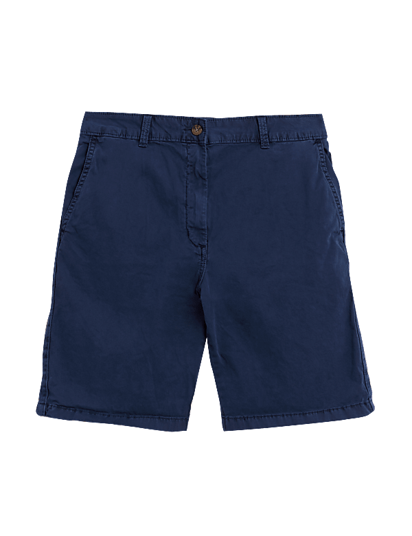 Cotton Rich High Waisted Chino Shorts