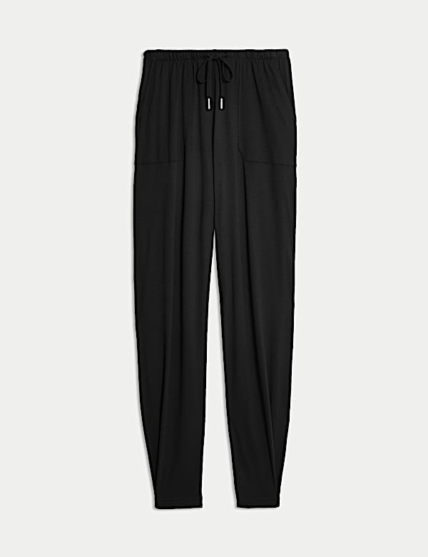 Jersey Drawstring Pintuck Tapered Trousers - LT