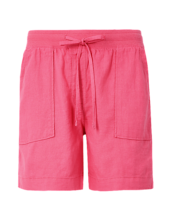 Marks and spencer ladies linen shorts online