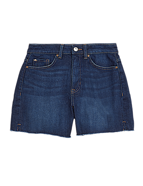 Denim Mom High Waisted Shorts