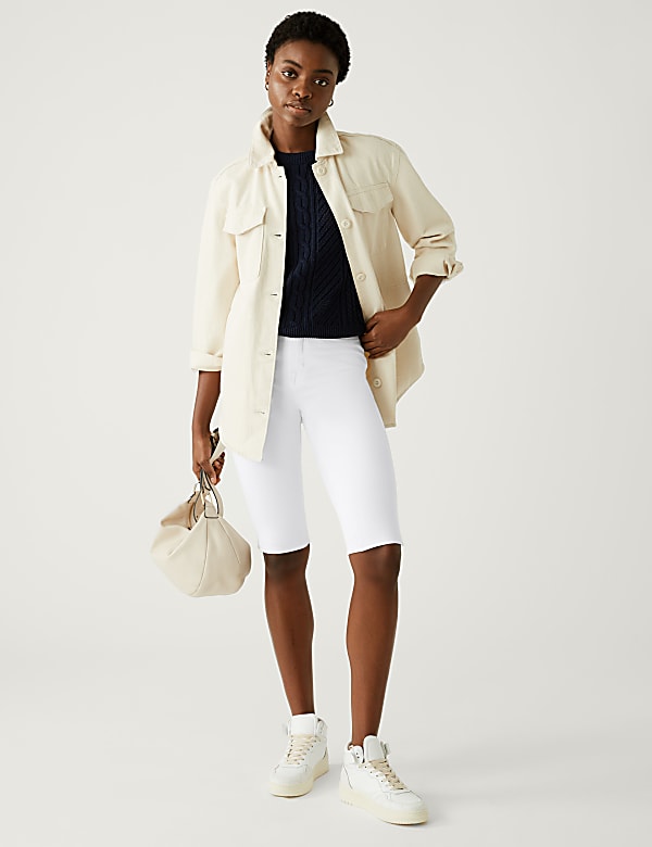 Magic Shaping Denim Knee Length Shorts