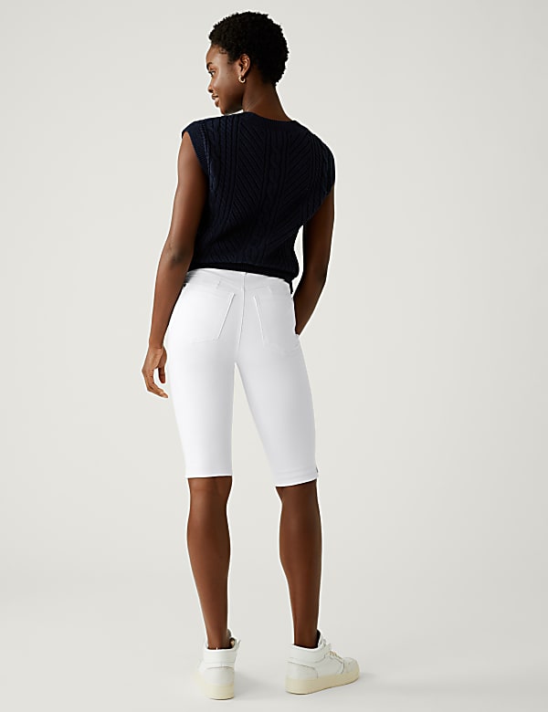 White knee length shorts on sale