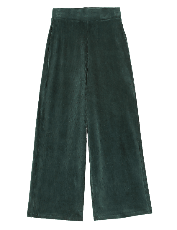Jersey Cord Wide Leg Ankle Grazer Trousers