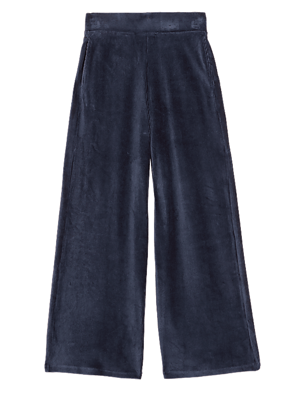 Jersey Cord Wide Leg Ankle Grazer Trousers