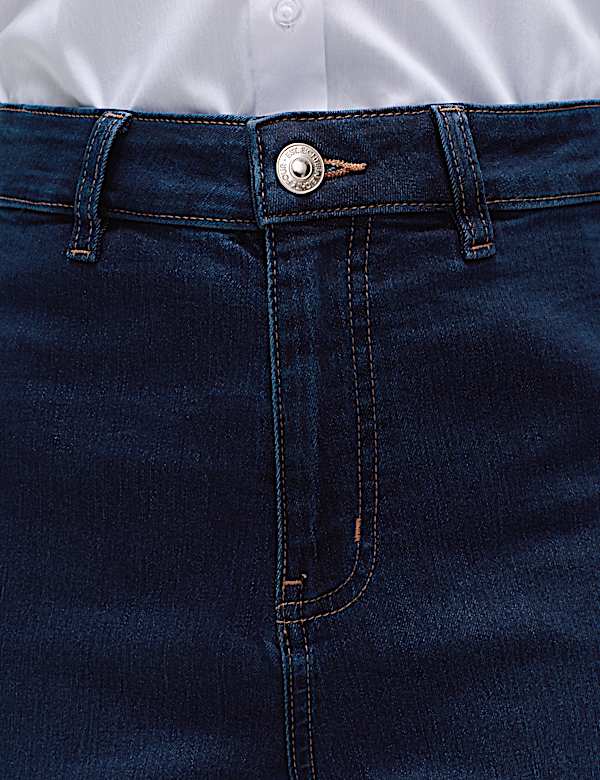 Jeans tot op de enkel met hoge taille en wijde pijpen - NL