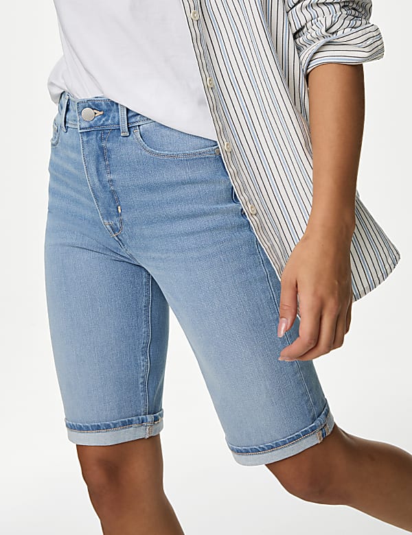 Magic Shaping Denim High Waisted Shorts