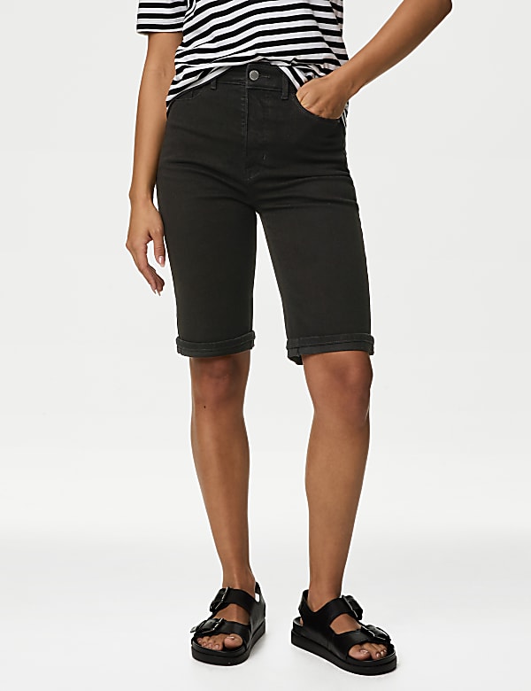 Magic Shaping Denim High Waisted Shorts