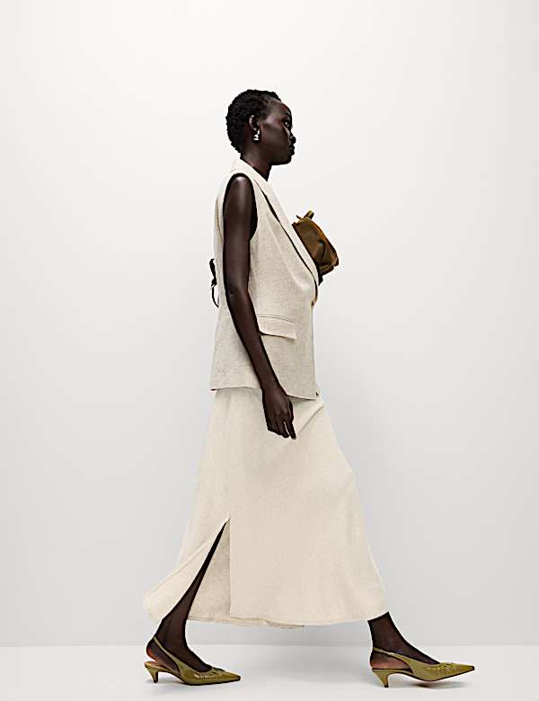 Bias Cut Maxi Skirt - HU