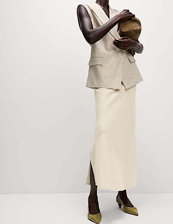 Bias Cut Maxi Skirt - HU