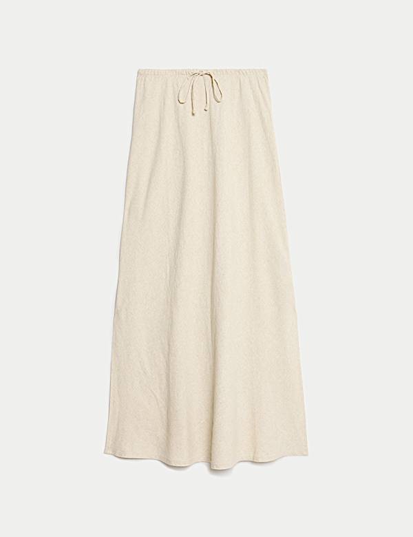 Bias Cut Maxi Skirt - HU