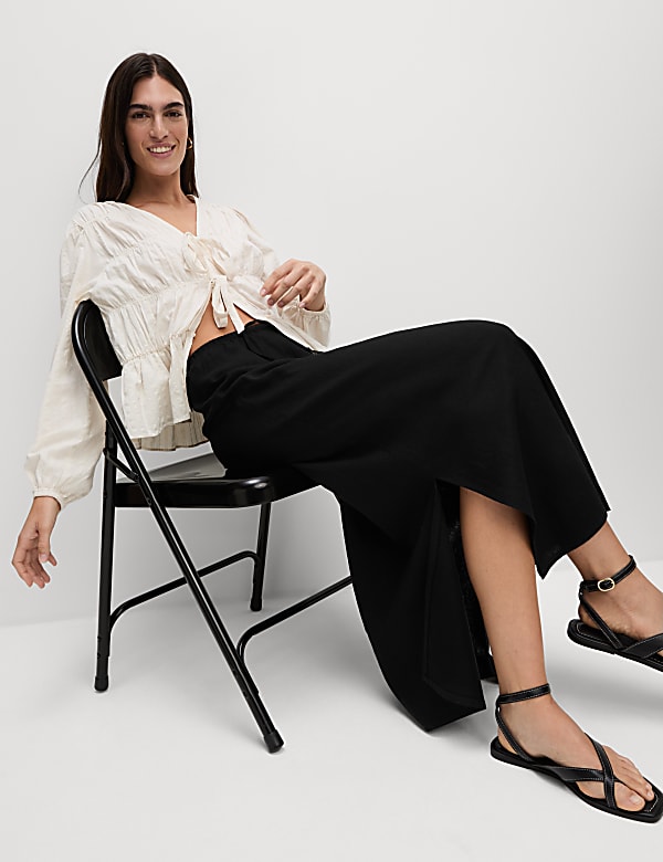 Bias Cut Maxi Skirt - HR