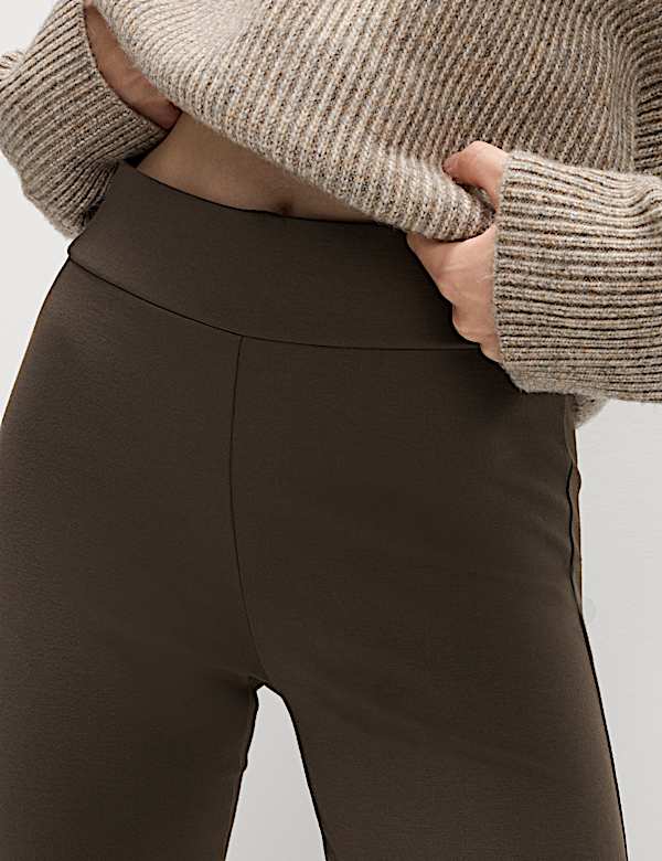 Jersey Elasticated Waist Flared Trousers