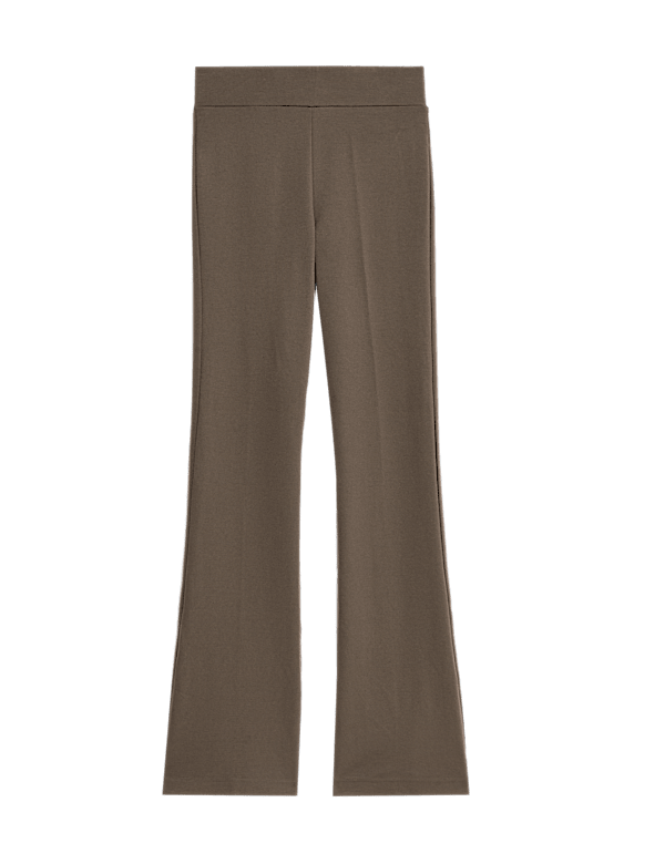 Jersey Elasticated Waist Flared Trousers