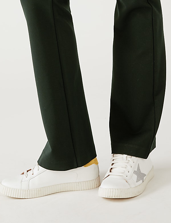 Jersey Elasticated Waist Flared Trousers