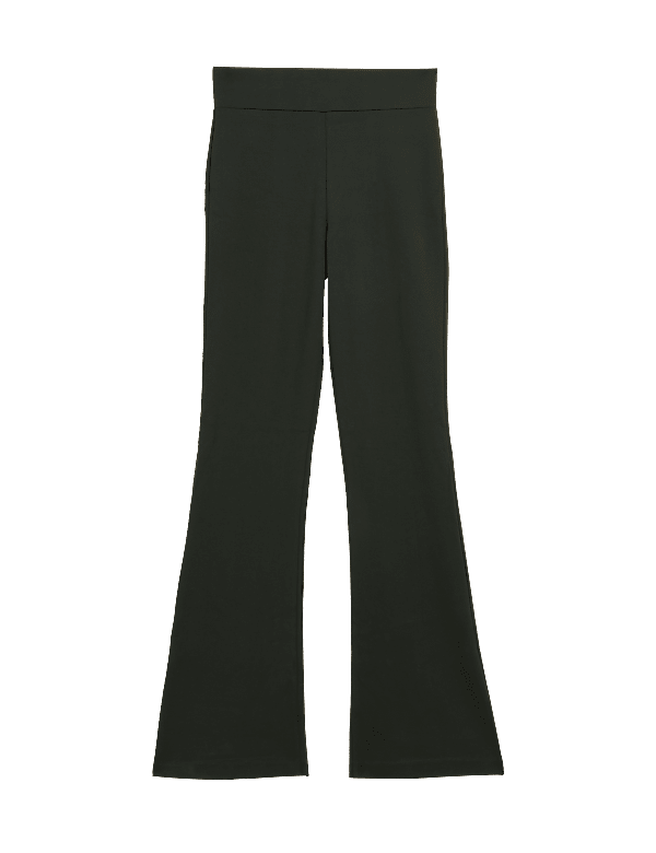 Jersey Elasticated Waist Flared Trousers