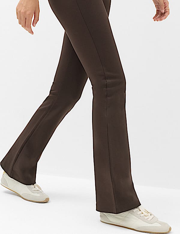 Jersey Elasticated Waist Flared Trousers