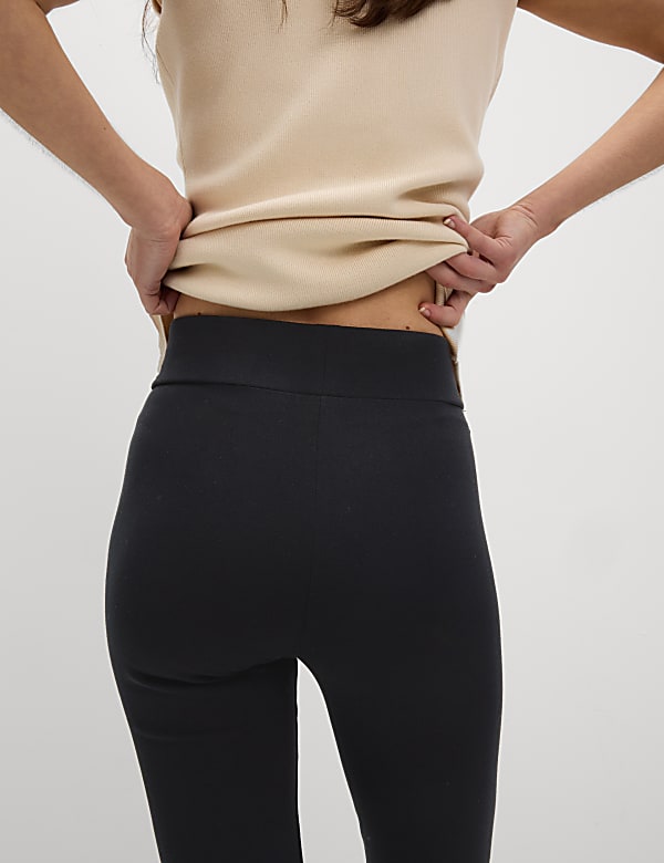 Jersey Elasticated Waist Flared Trousers