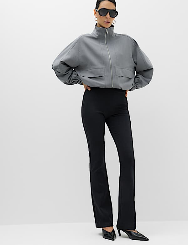 Pantalon en jersey coupe &eacute;vas&eacute;e &agrave; taille &eacute;lastique - CH