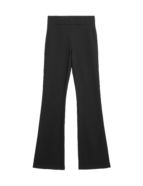 Jersey Elasticated Waist Flared Trousers