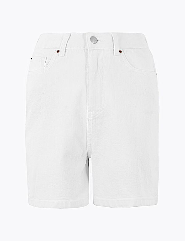 Denim Mom High Waisted Shorts