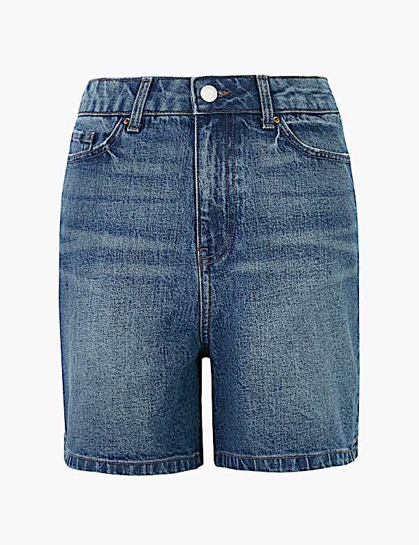 Denim Mom High Waisted Shorts