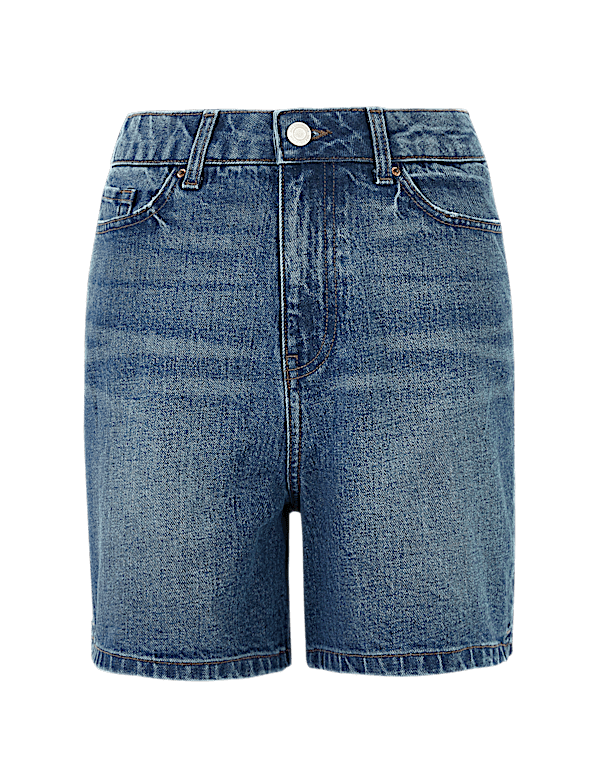 Denim Mom High Waisted Shorts