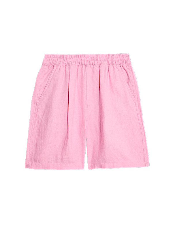 Pure Linen High Waisted Shorts