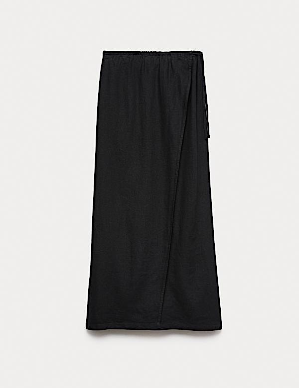 Linen Rich Maxi Wrap Skirt - FR