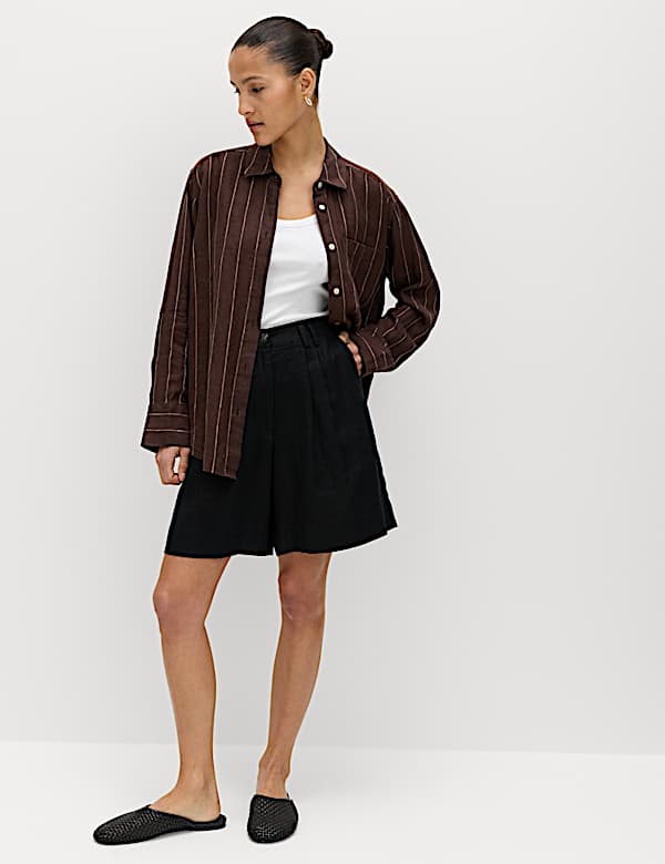 Pure Linen High Waisted Shorts - SE