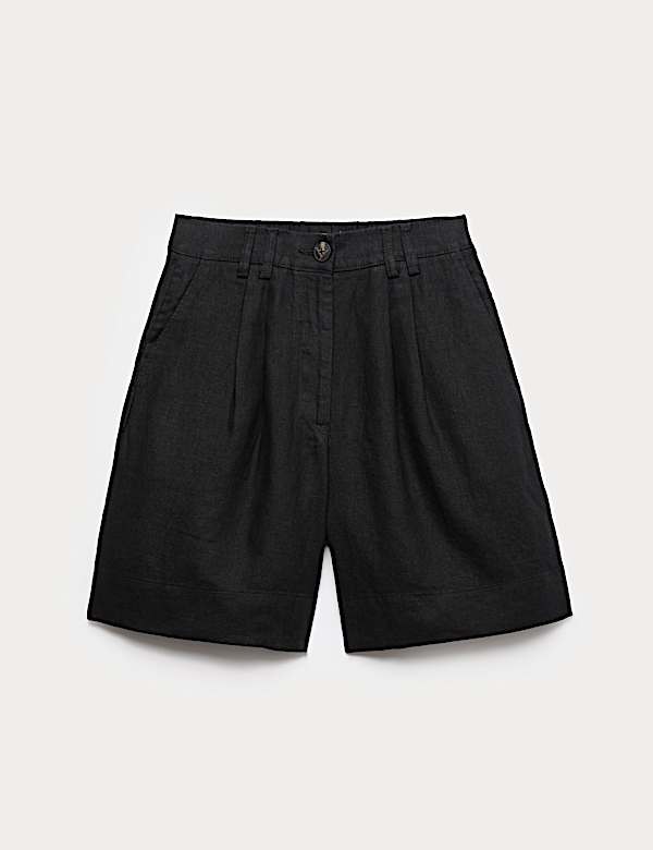 Pure Linen High Waisted Shorts - SE