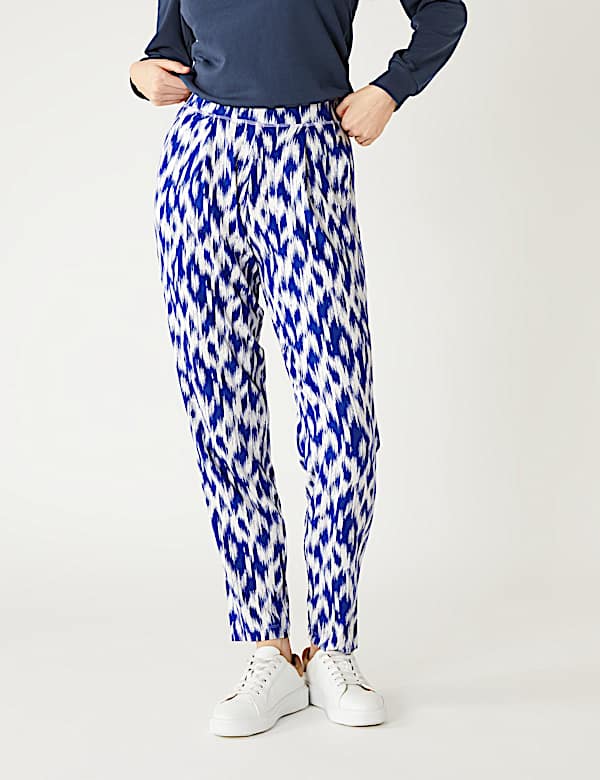 Jersey Printed Tapered Trousers