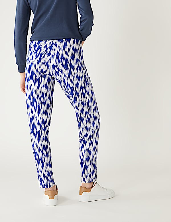 Jersey Printed Tapered Trousers