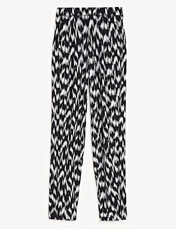 Jersey Printed Tapered Trousers