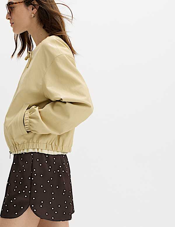 Satin Polka Dot Printed Shorts - NL