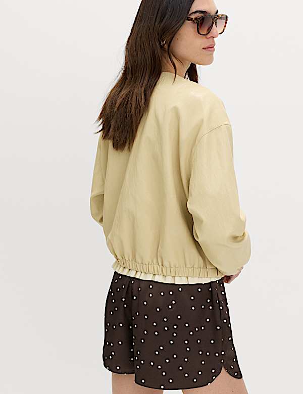 Satin Polka Dot Printed Shorts - NL