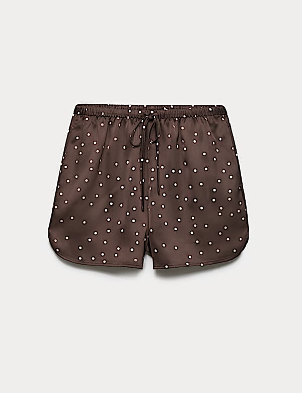 Satin Polka Dot Printed Shorts - NL