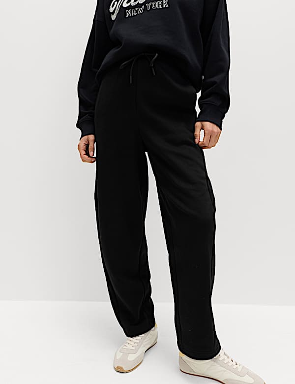 Cotton Rich Carrot Leg Ankle Grazer Joggers - ES